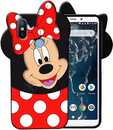 Kreatick Back Cover for Mi A2 - Mickey Mouse Soft Case Cartoon Series Girlish Cute Silicone Case Cover Shell