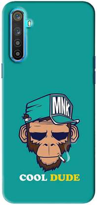 NDCOM Back Cover for Realme 6 Monkey Cool Dude Printed