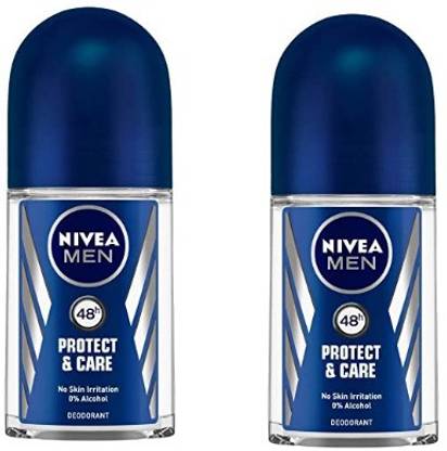 NIVEA Protect & Care - 50ml each - PC-02 Deodorant Roll-on  -  For Men