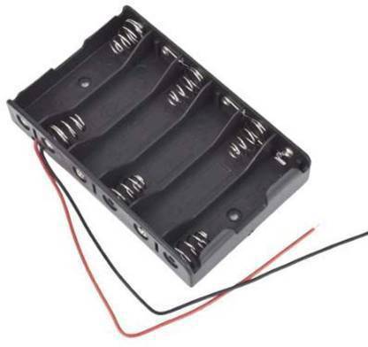Satguru Sales 6 x 1.5V AA 2A Cell Battery Batteries Holder Storage Box 9V Case with Lead Wire Electronic Components Electronic Hobby Kit
