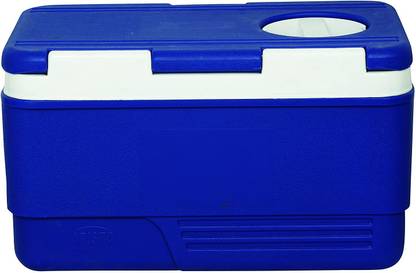 KWICK BOX Plastic Insulated Chiller Ice Box with Vent Lid, 50 Liter, Blue ICE BOX