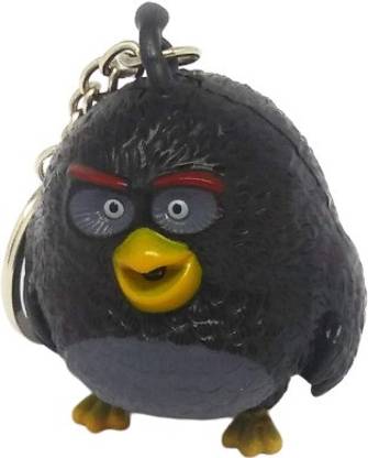 Blue Aura Angry Bird (Black) Light & Sound Key ring Key Chain