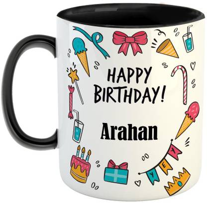 Furnish Fantasy Best Gift for Birthday, Name - Arahan Ceramic Coffee Mug
