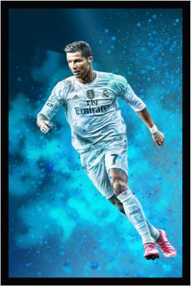 Cristiano Ronaldo Poster with Frame F-33 Paper Print