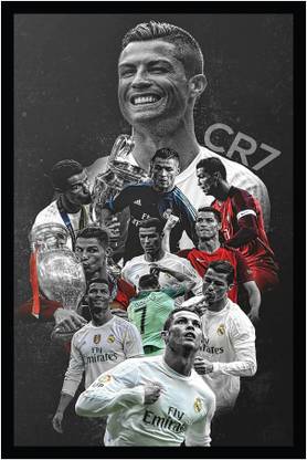Cristiano Ronaldo Poster with Frame F-5 Paper Print