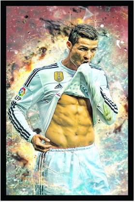 Cristiano Ronaldo Poster with Frame F-12 Paper Print