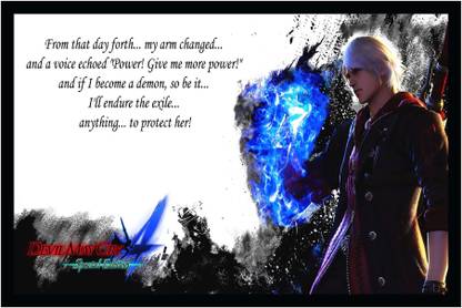 Devil May Cry DMC Game Poster with Frame F-2 Paper Print