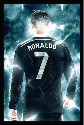 Cristiano Ronaldo Poster with Frame F-1 Paper Print