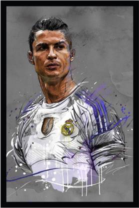 Cristiano Ronaldo Poster with Frame F-27 Paper Print