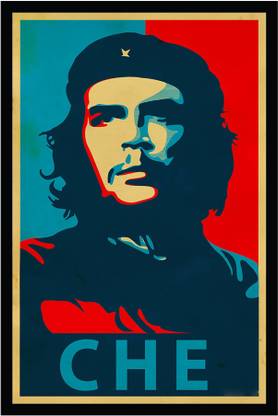 Che Guevara Poster with Frame F-18 Paper Print