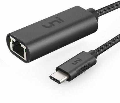 UNI USB-C to Ethernet Adapter, USB Thunderbolt 3/Type-C to RJ45 Gigabit Ethernet LAN Network Adapter Cable Compatible Ma AZB077KXY71Q USB LAN Card