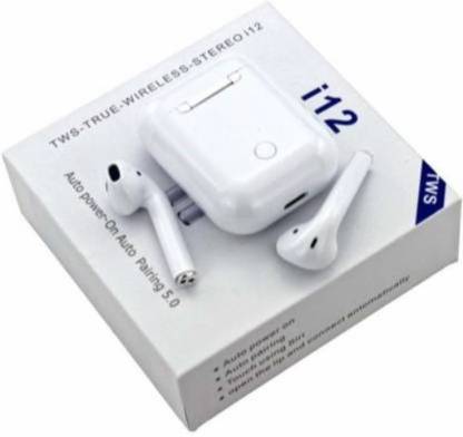 BRICKFIRE Premium I12 Twins Bluetooth Headset Wireless Earbuds with charging case B15 Bluetooth without Mic