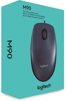 Logitech M90 / 1000 DPI Optical Tracking, Ambidextrous Wired Optical Mouse