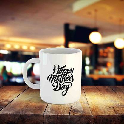 Artscoop Happy Mother’s Day Quotes Printed White Coffee Cup for Best Mom, Personalized Gift for Mother Ceramic, Bone China Coffee Mug