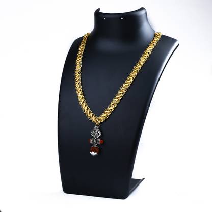DIPALI gold plated locket with chain Gold-plated Alloy Locket Set