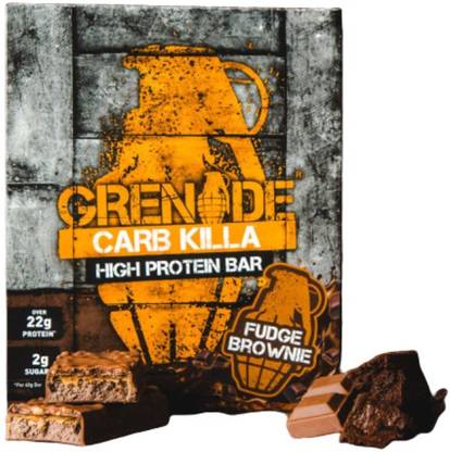 Grenade Fudge Brownie Killa High Protein and Low Carb Bar, 12 x 60 g Protein Bars