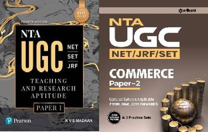 Pearson Ugc Net Teaching Paper 1 And Ugc Net Commerce Paper 2 Combo Pack