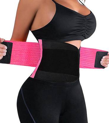 LEOPAX Pink Waist Stomach Belt Shaper Fitness Belt Yoga Wrap Hot Belt Unisex Weight Loss Back Pain Gym Running Travel Tummy Workout Belt XX-Large Waist Size :- (28-35 Inch) Slimming Belt