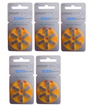 Power one P10 Hearing Aid Battery (6X5 Pack) 30 Nos 10no-30Battery Stethoscope Case