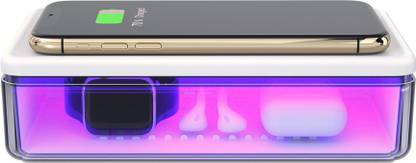 QRIOH Phone UV Sterilizer with Wireless Charging while kills 99.9% Germs UV Sterilization Box