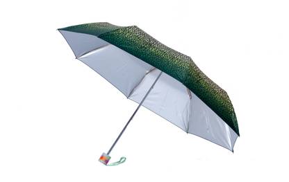 Mohendra Dutt & Sons 3 fold Green Printed umbrella for rain & Sun protection Umbrella
