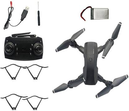 QUALIMATE Quad S_16 ALTITUDE HOLD Real Time Fpv 480p WIFI Camera Drone Quadcopter Headless Mode One-Key Return 2.4Ghz With Display Remote Control Black Drone