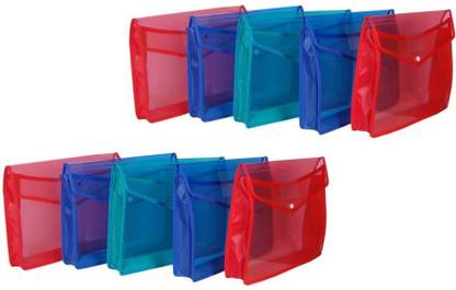 MAGPIE Polypropylene Document Bag Flexi Case File Folder Set of 10
