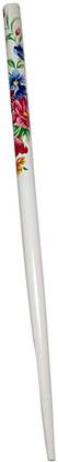 salvusappsolutions Wooden Handmade Stylish bloom design White Hair Pin Bun Stick