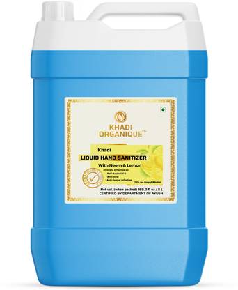 khadi ORGANIQUE Hand sanitizer kills 99.99% germs and infection without water with triple action formula sanitizes hands, pH balanced Hand Sanitizer Can