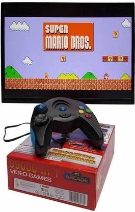 Singh Packagings Plug & Play 8 bit Portable TV Video Game Remote Console With Inbuilt Retro Games for Kids 99000 in 1 (Repeated Games) No Batteries Required Handheld Gaming Console