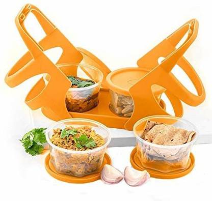 Pulsbery Tiffin Box with Attractive Stand 4 Containers 4 Containers Lunch Box
