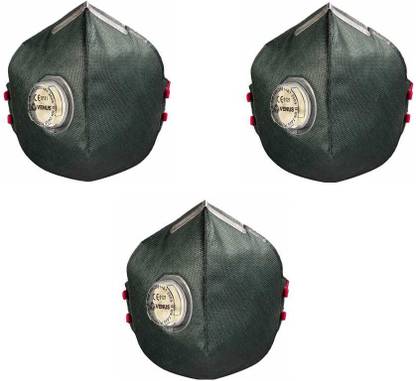 Starz Venus V414 FF92 Respirator Activated Carbon Layer Mask with Exhalation Valve and Nose Pin
