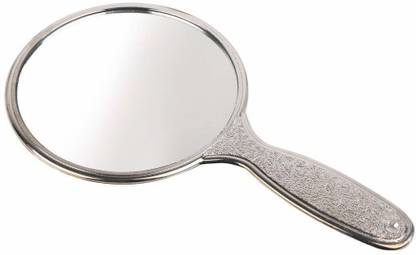 Victor Mirrors Round Handle_Small_Silver Decorative Mirror