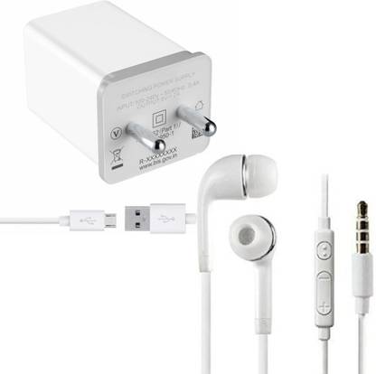 Ns Stuff Wall Charger Accessory Combo for Realme 3i, Realme 3 Pro, Realme C2, Vivo V15 Pro, Oppo F1s, Oppo A5s, Oppo A57, Asus, Gionee, ZTE, Xiaomi Redmi 7, Realme 3, Oppo F11 Pro, And Realme all smart phones.