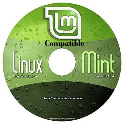 COMPATIBLE Linux Mint 18.3 Linux Mint 18.3 - NEW RELEASE - Cinnamon Live Desktop (64-Bit) on DVD. 64-Bit