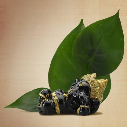 Flipkart SmartBuy Lord Ganesha Reclining| lord ganesha idol car dashboard| beautiful ganesha statues| ganesha Idols of God| ganesh idol in Spiritual & Festive Décor|Meditating Ganesh murti |Ganesh ji ki murti|ganpati |Statue of gods| "You must like it Go for it See The Review" Decorative Showpiece  -  14 cm