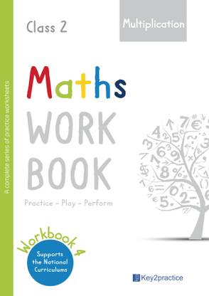 Key2Practice Class 2 Maths Workbook 4 (Multiplication) Mathematics summer vacation Activity workbook [Workbook] Indu Jain and Trishla Learning System Pvt Ltd  - Maths workbooks combo for class 2 with fun activity worksheets for home practice