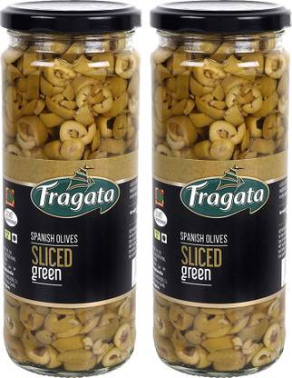 Fragata Olives Sliced Green 450g (Pack of 2) Olives