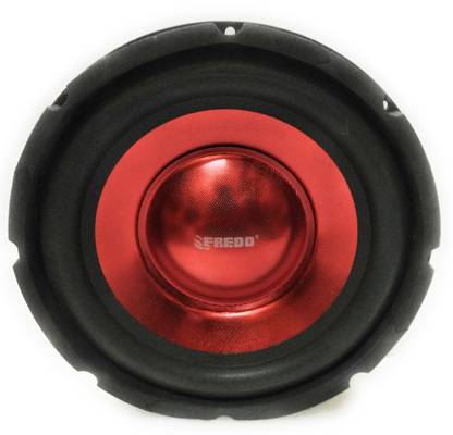 Fredo 10SMAITRED 10 inch Subwoofer 8 Ohm RMS100 Watts, PMPO 3600Watts. Humped Back Plate/Push fit spring terminals. (Single Magnet, Ruby Red) Subwoofer