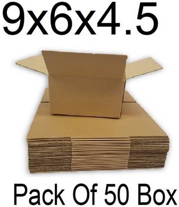 youlogic Corrugated Paper Brown carton Packaging Box size 9x6x4.5 Pack Of 50 Boxes Packaging Box