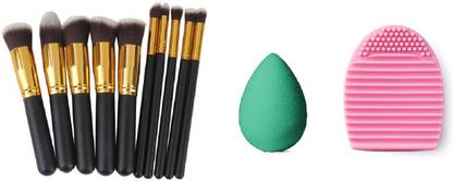 Miss Hot Professional Makeup Brush Set & Makeup Brush Cleaner & 1 Pcs Makeup Puff