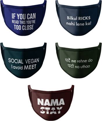 HASHBEAN 2 Layer Everyday Reusable Protective Reusable, Washable Cloth Mask