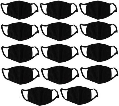 Orvax Anti air Pollution Anti Air Washable Black Face Mask for Men & Women Reusable Cloth Mask