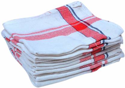 poksi cotton red and white napkins Wet and Dry Cotton Cleaning Cloth