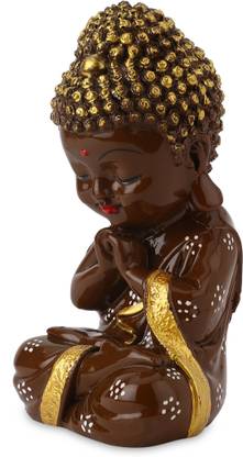 GW Creations HomeDecor Showpiece Beautiful Lord Meditating Position Monk Statue For Good Luck Decorative Showpiece  -  20 cm