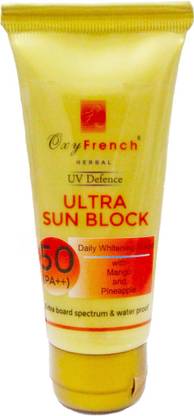 Oxy French Herbal Sunscreen - SPF 50 PA++ SPF 50 Sun Block PA++ 60ml