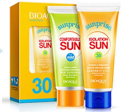 BIOAQUA Sunscreen - SPF 50 PA+ Sunscreen & After Sun Protection Lotion waterproof Set Of 2