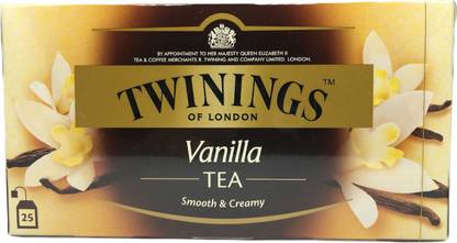 TWININGS of London Vanilla Tea Imported 50G Vanilla Tea Bags Box
