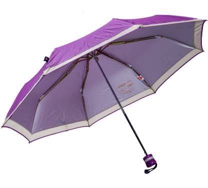 Mohendra Dutt & Sons 3 Fold Purple umbrella with Sun protection Umbrella