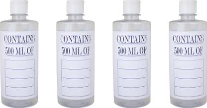 FULLY Refillable Round Shape Empty Bottles with Flip Top Cap for Multi use 500 ml Plastic Bottle